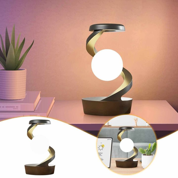 Lampe Lune Rotative avec Chargeur Sans Fil